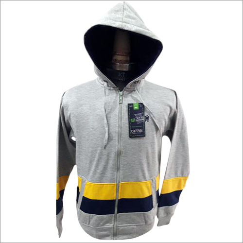 Grey Mens Hooded Sweatshirt