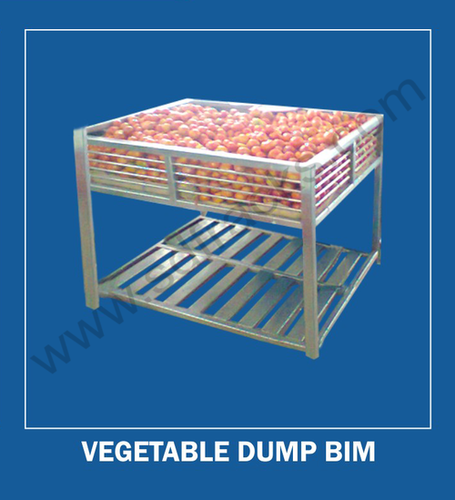 Vegetable Dump Bin - Steel, 2-Way Storage Design | Ideal for Market, Shop, Supermarket Use