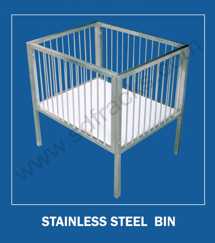 Stainless Steel Bin - High Thickness Square and Rectangular Storage | Easy to Move, Rounded Shelve Type