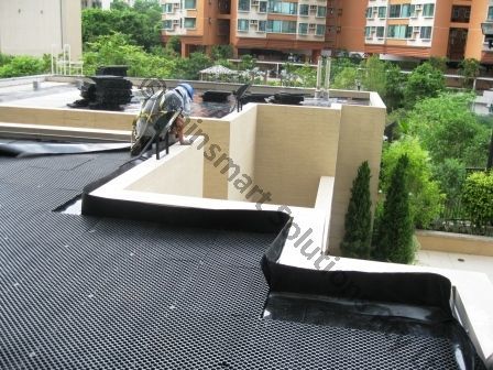 Planters Drain Cell - Rubber, 30mm Thick Nero Drainage Structure , High Load Bearing, Lightweight, Horizontal Water Draining Capability
