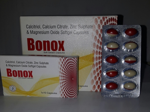 Calcitriol 0.25mcg +Calcium Citrate 425mg + Zinc sulphate 20mg+Magnesium Oxide 40mg Caps