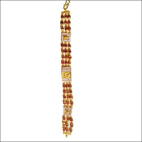 Rudrakash Gold Plated Bracelet