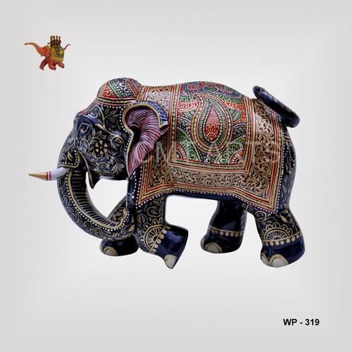 Cedar Wooden Painted Elephant