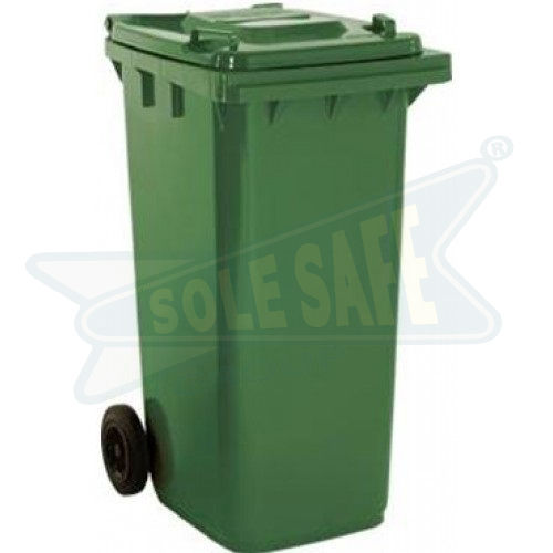 Green Two Wheeled Waste Bin