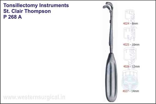 St.Clair Thompson Adenoid Curette With Cage - Color: Silver