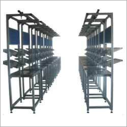 Conveyor Assembly Line - Steel Material, Customizable Dimensions | Variable Load Capacity, Powder Coated Finish, Modular Assembly, 1 Year Warranty, CE Certified