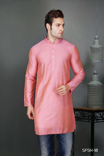 Light Pink Designer Kurta Pajama Churidar Set