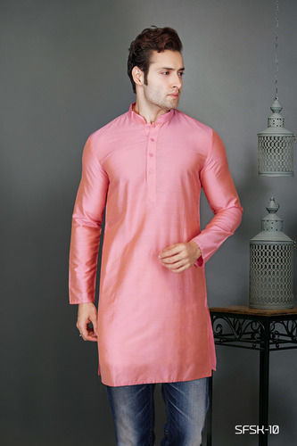 Light Pink Designer Kurta Pajama Churidar Set