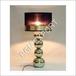 Golden Brown Wooden Mosac Table Lamp