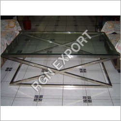 Steel Coffee Table With Glass Top No Assembly Required