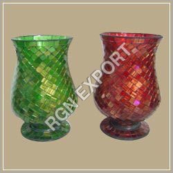 Multi-Color Mosaic Flower Vase