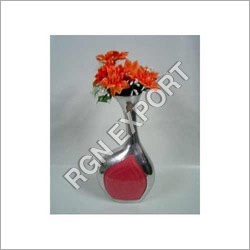 Silver Enamel Flower Pot