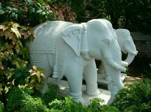 Marble Elephant Statue