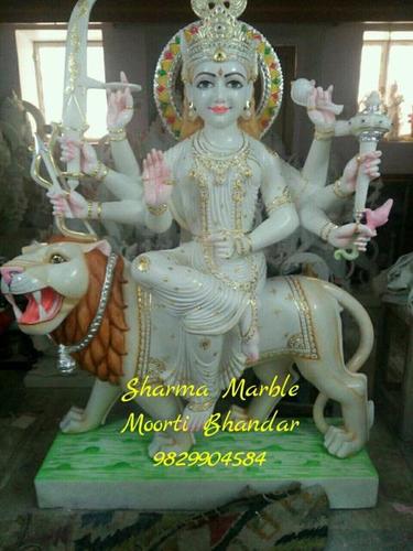 Marble Ma Statue - Marble, Variable Dimensions, White | Intricate Detailing, Hand-Carved, Polished Finish, Spiritual Significance
