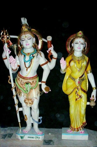 Marble Shiv Parvati Statue