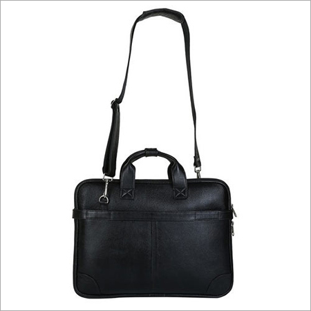 Double Pocket Leather Laptop Bag