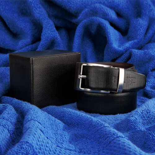 Genuine Leather Belt - Black Leather, Classic Design for Everyday Use