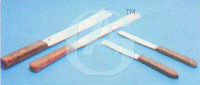 Spatula Pellet Style - Stainless Steel Blade 10-20 cm, Flexible Parallel Sides, Wooden Handle