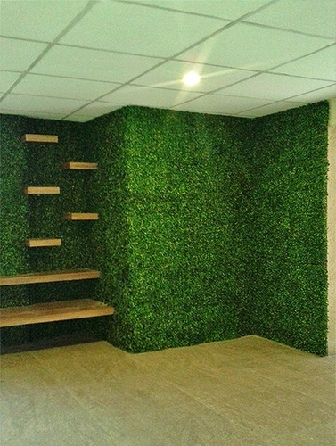 Artificial Wall Grass - Plastic, Customizable Size, Green | Realistic Look, Easy Installation, Uv Resistant, Fire Class A