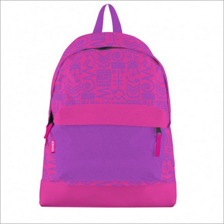 Aztec Print Canvas Bookbag Pink Purple