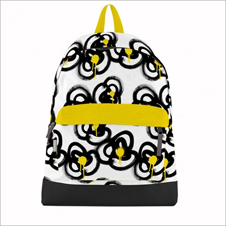Graffiti Floral Canvas Bookbag