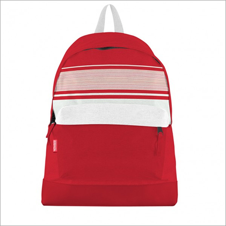 Red White Stripes Canvas Bookbag Red White Stripes Canvas Bookbag
