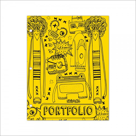 Yellow Two Pocket Three Ring Folder