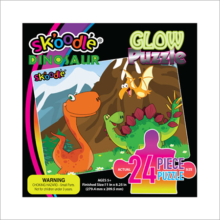 24 Piece Dinosaur Glow Puzzles