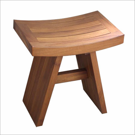Stool - Solid Wood Brown Color | Machine Made Durable Eco-Friendly Easy to Clean Indoor Furniture