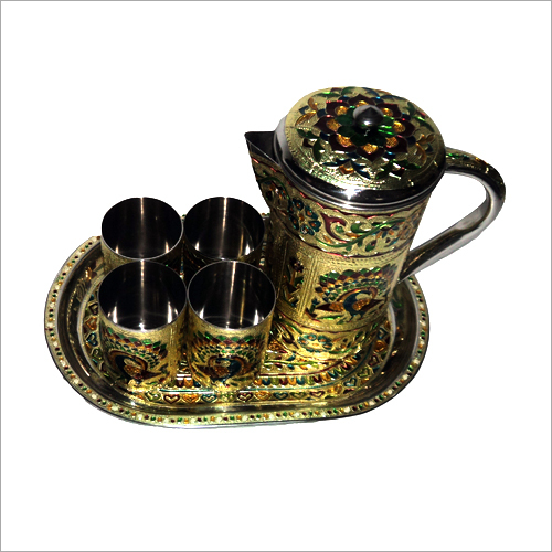 Handicraft Jug And Glass Set