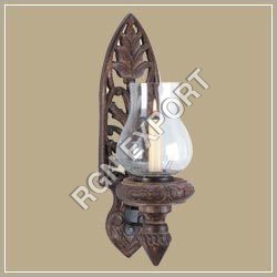 Polishing Wooden Wall Candle Stand