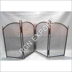 Brown Iron Fire Screen