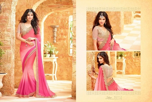 Buy Beautiful Georgette Saree Of Pink Shades Online