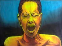 Psychedelic Painting of a girl