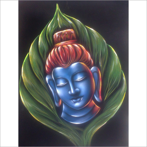 Blue Buddha Face Painting