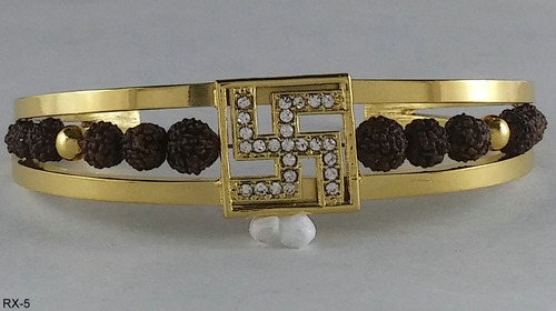 Gold Plated well designed Rudrakash Kada