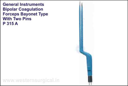 Bipolar Coagulation Forceps Bayonet Type With Two