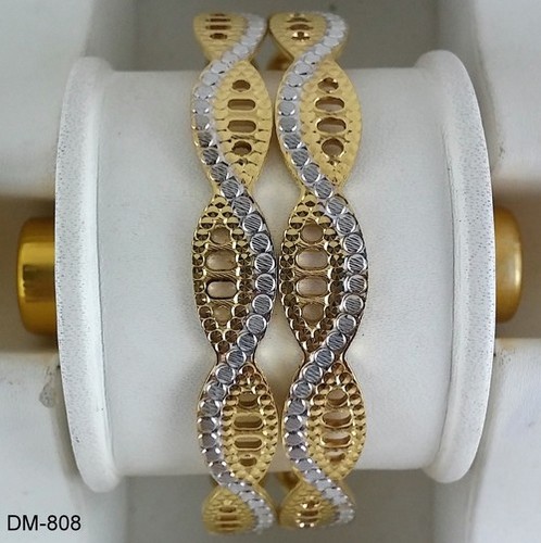 Gold Plated Atractive Diamond Moving Bangles