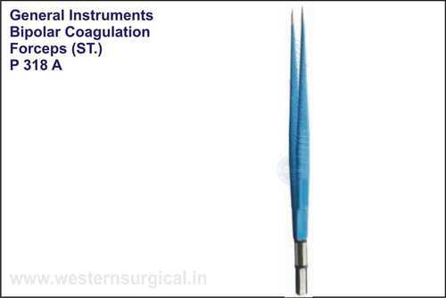 Bipolar Coagulation Forceps(St.) - Color: Blue