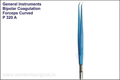 Biopsy Coagulation Forceps Curved - Color: Blue