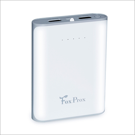 Foxprox 8000 Mah Power Bank (White) Body Material: Plastic