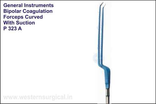 Bipolar Coagulation Forceps Curved With Suction