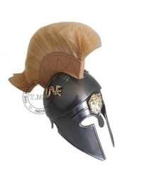 Dragon Corinthian Armour Helmet With White Plume