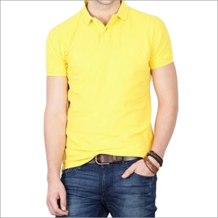 T-SHIRT 2 - Cotton, S-XXL, Yellow | Polo Collar, Soft Fabric, Comfortable Fit, Durable, Easy Care