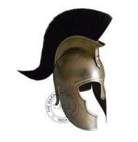Antique Troy Armour Helmet With Black Plume