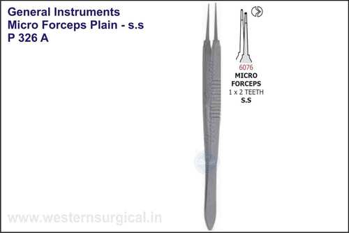 Micro Forceps Plain - S.S