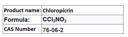 Chloropicrin - Colorless Liquid, Boiling Point 112 °C | Broad-Spectrum Antimicrobial, Fungicide, Herbicide, Insecticide, Nematicide