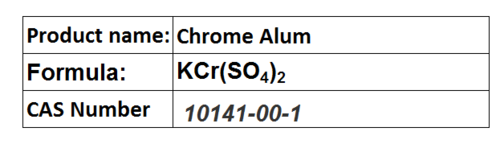 Chrome Alum
