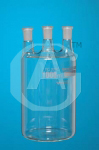 Woulf Bottle Three Neck - Borosilicate Glass, 250/500/1000 ml | Durable, Chemical Resistant, Thermal Stable, Clear, Easy Cleaning
