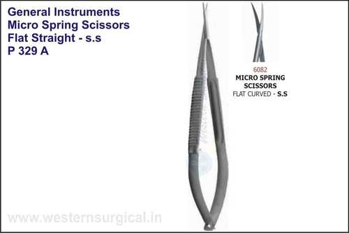 MICRO SPRING SCISSORS FLAT STRAIGHT - S. By WESTERN SURGICAL